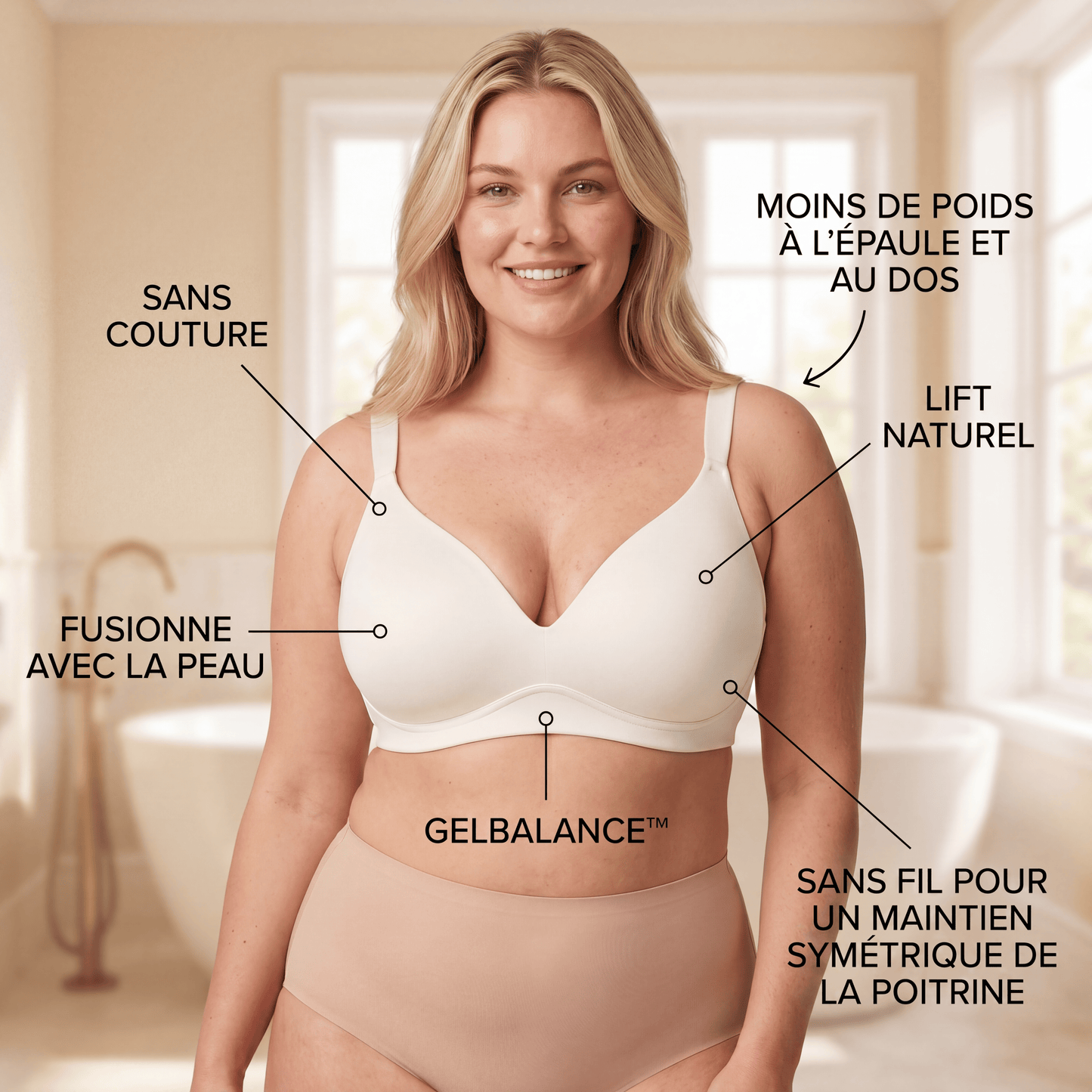 Soutien-gorge en gelée sans armatures rehaussant